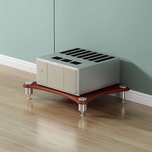 Mueble de TV de nogal rojo con estantes