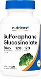Nutricost Sulforaphane Glucosinolate (SGS) (120 Capsules) - 50 mg Broccoli Seed Extract Per Serving