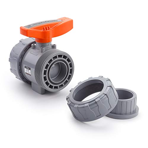 Hydroseal Kaplan 2” Cpvc True Union Ball Valve Socket With Full Port, Astm F1970, Epdm O-Rings And Reversible Ptfe Seats (2'') #TOP5