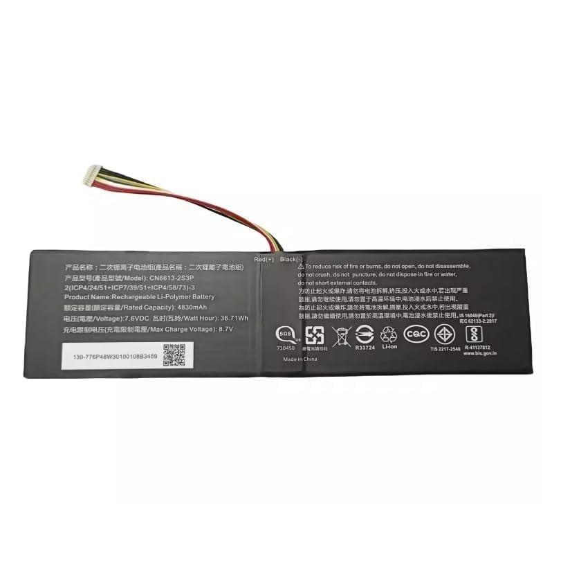 Wefly CN6613-2S3P Laptop Battery Compatible for AVITA PURA 14 NS14A8 NS14A6 NS13A2 4830MAH 36.71WH Laptop Series 4 Cell Laptop Battery (B0CX5JY5VJ) Amazon Price History, Amazon Price Tracker