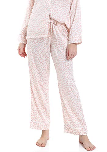 Image of Serenedelicacy Women's Satin Pajama Set Long Sleeve Button Down Sleepwear 2-Piece Silky Pj Set