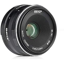 Objetivo Gran Angular Sony A6000 Meike 25mm F1.8 Large Aperture Wide Angle Lens Manual Focus Lens for Sony E Mount Mirrorless Cameras A7III A9 NEX5T A6400 A5000 A5100 A6000 A6500