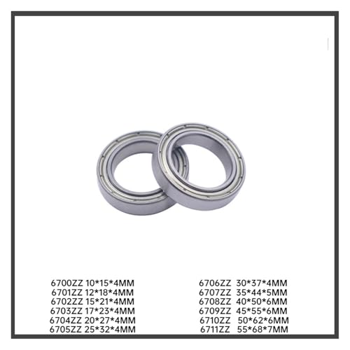 Roulement 6705ZZ 25x32x4 mm à billes à gorge profonde et paroi mince - 3