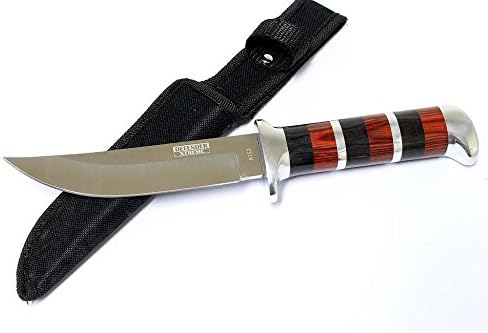 Lastworld 10" Defender Extreme Hunting Knife Stainless Steel Blade with Wood Handle