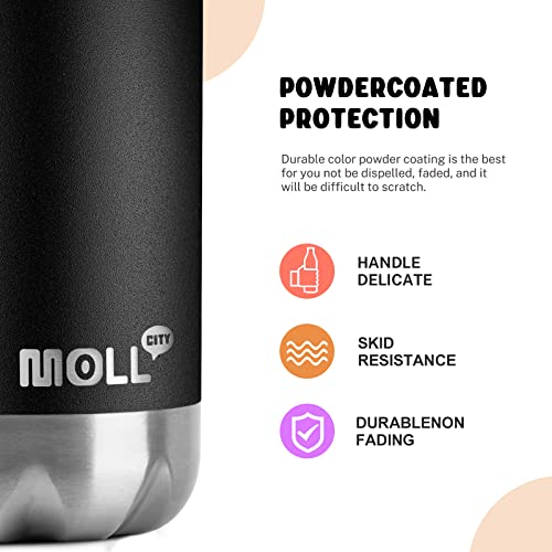 Image of Kids Water Bottle for School-12 oz Stainless Steel Insulated,Black