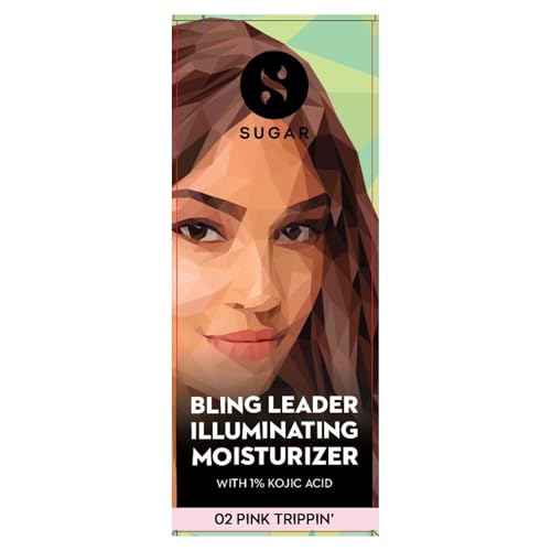 Image of SUGAR Cosmetics Bling Leader Illuminating Moisturizer with 1% Kojic Acid | Strobe Cream | 2-in-1 Moisturizer + Highlighter | 10ml - 02 Pink Trippin