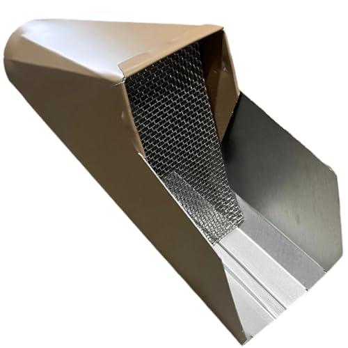 GutterAll Downspout Cleanout with Screen Durable Aluminum Guard for Clog Prevention, Fits Standard 2x3 Inch Gutters, Easy Installation 25+ Colors (Buckskin Brown)