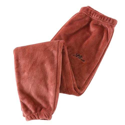 tranding-outfit Womens Winter Cozy Lounge Pants Warm Soft Fleece Pajama Bottoms Sleepwear Free Size (28 Till 34) (Light Brown) Pack Of 1 Regular-picture-46