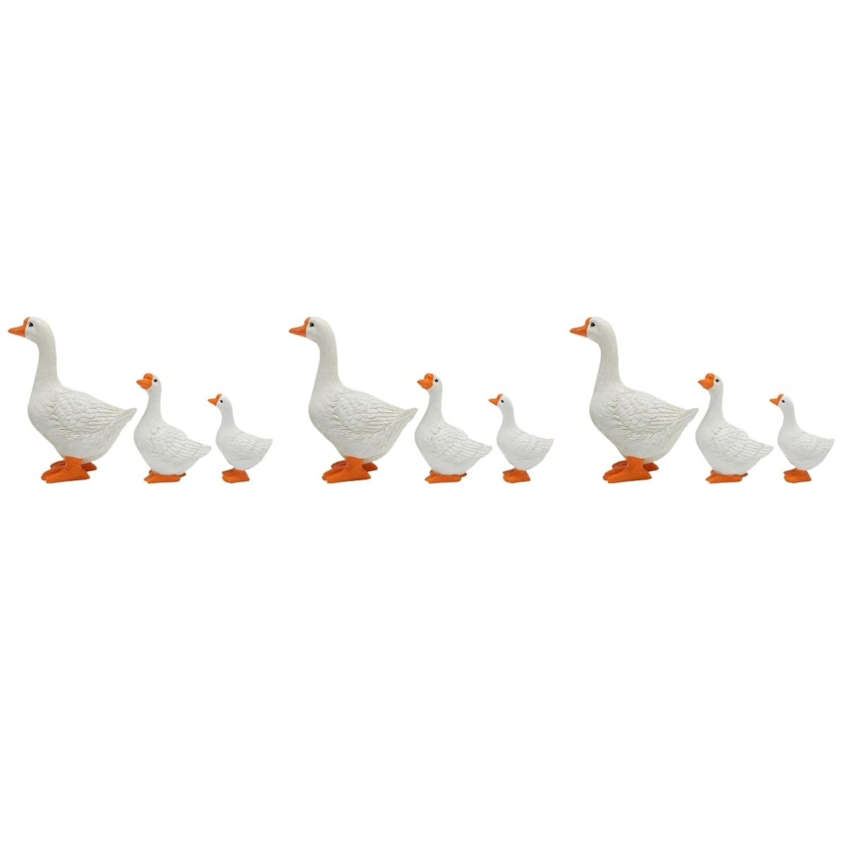 Figurines d'oie miniatures YARNOW déco bureau résine 3 pièces pour maison et table