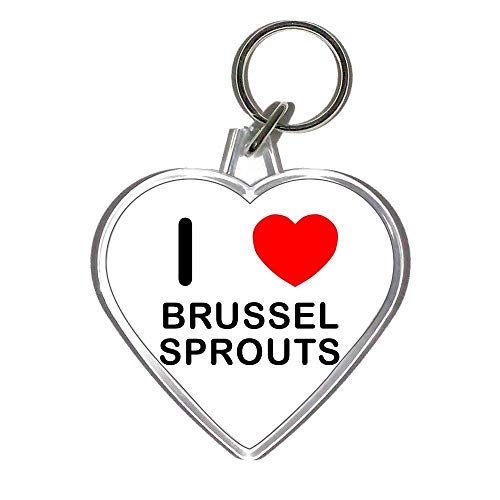 I Love Heart Brussel Sprouts - Heart Shaped Key Ring