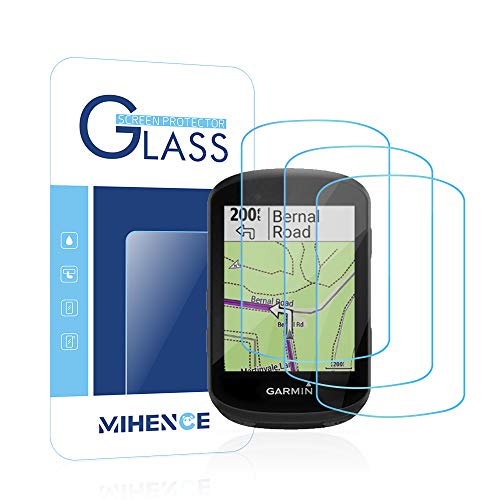 (3PCS) Mihence Compatible with Garmin Edge 530/830 Screen Protector, 9H Premium Real Tempered Glass Screen Protector for Edge 530 / Edge 830 Performance GPS Cycling