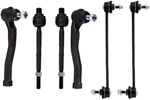 INEEDUP NEW 6 Set of Tie Rod Ends Front Sway Bar End Links Compatible with for 2004-2011 Chevrolet Aveo 2006-2011 Chevrolet Aveo5 2010 Pontiac G3 2005-2008 Pontiac Wave 2004-2009 Suzuki Swift+