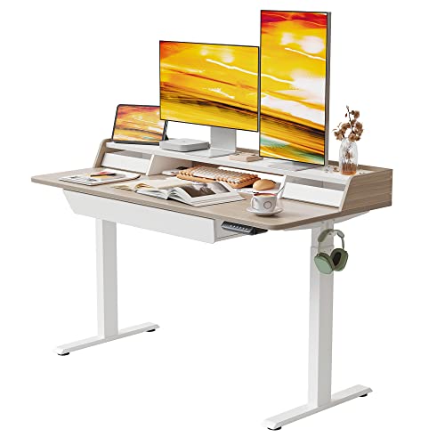 Amazon | FEZIBO 昇降デスク スタンディングデスク 幅140cm*奥行き60cm
