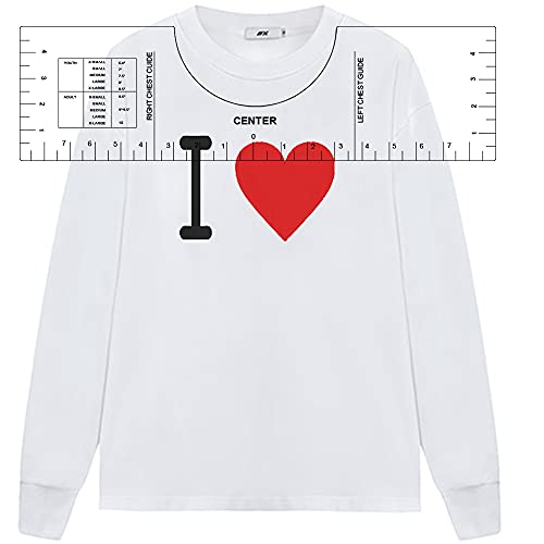 T-Shirt Ruler Guide for Vinyl Alignment, T-Shirt Rulers to Center Designs, T-Shirt Alignment Tool Vinyl Placement for Heat Press, Vinyl Alignment and Measurement(Transparent)