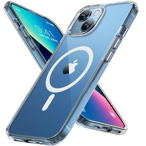Miracase iPhone13 ケース【Magsafe対応・米軍MIL規格】iPhone13ケース 6.1インチ、耐衝撃、黄ばみ防止、傷防止、放熱、薄くて肌に優しいデザイン、厚さ2mm、高透、クリア