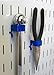 Wall Control 1in x 1in C-Bracket Slotted Metal Pegboard Hook Pegboard and Slotted Tool Board – Blue