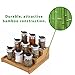 Seville Classics Bamboo Premium Wood 3-Tier Step Shelf Spice & Seasoning Storage Rack Organizer, for Kitchen, Cabinet, Countertop, Pantry, Bathroom, Salon, Bamboo, Expandable 8.5