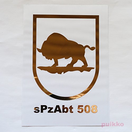 ミリタリーシール 第508重戦車大隊 (金の箔押し・透明)