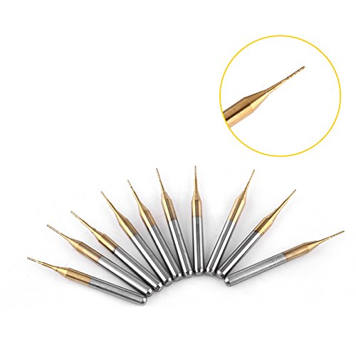 Fraise pour circuit imprimé au titane 0.6mm haute précision avec queue de 3.175mm