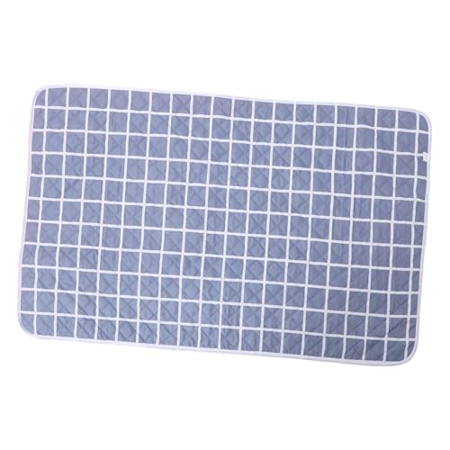 PartyKindom Bed Protector Pad Reusable Non Slip for Mattress Adult Use Plaid Washable Bed Wetting Cover for Menstrual Protection