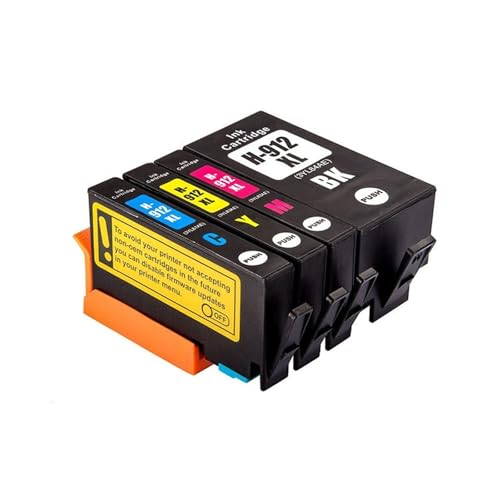 Cartouche d'encre 912XL compatible pour HP OfficeJet Pro 8022 8025 imprimante, pack de 4