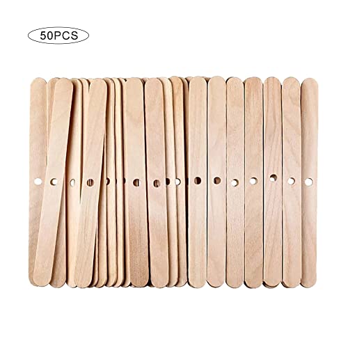 Soporte de mecha de cera de madera 100/50 pcs para velas miniatura 3