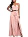 Women's Sexy Tube Top Strapless Split Wide Leg Jumpsuits Rompers Without Belt White L