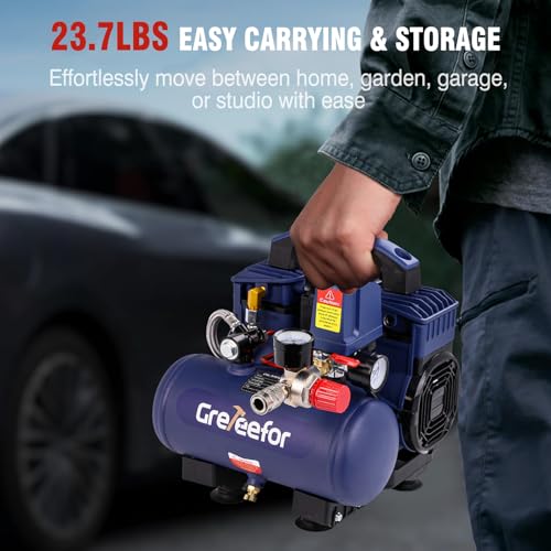Greteefor 1 Gallon Ultra Quiet Air Compressor