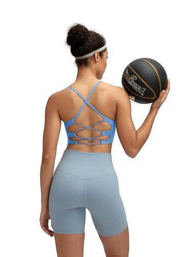 Image of RUNNING GIRL Sports Bras for Women,Sexy Crisscross Back Seamless Supportive Sports Bra Medium Support with Removable Pads