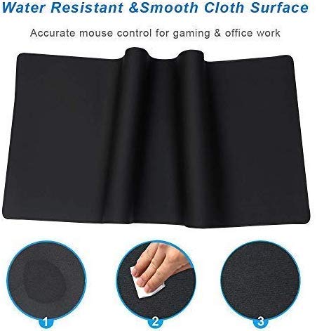 Image of Extended Gaming Mouse Pad Extra Large 800x300x3 mm Water Resistant Mice Mat with Non-Slip Base for PC Computer Laptop (80x30Black)