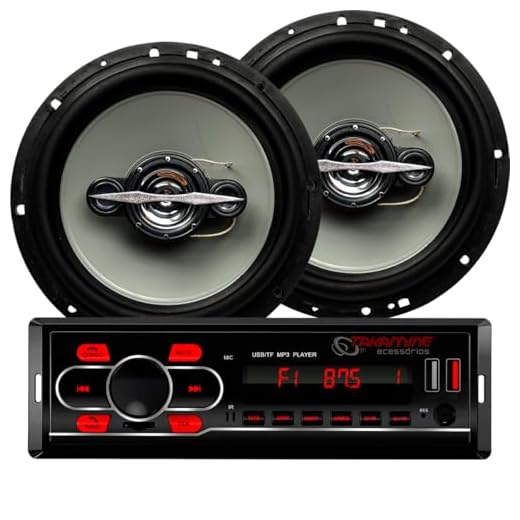 Kit Som Carro Radio Mp3 Bluetooth Usb +2 Falantes 6 Polegadas 70wrms