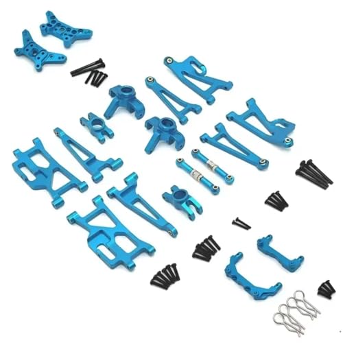 RC�����p�A�N�Z�T���[ For MJX For Hyper Go 14210 14209 1/14 R/C�J�[ RC�g���b�N �A�b�v�O���[�h�p�[�c �����A���~�j�E�������V���b�N�^���[�u���P�b�g �X�C���O�A�[�� �X�e�A�����O�J�b�v�p(Blue)