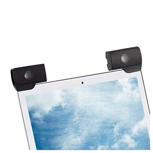 SUPVIN Portable Mini Speakers, External Clip On Computer Speakers, USB Powered Wired Multimedia Mini Soundbar for PC Computer Laptop Speakers