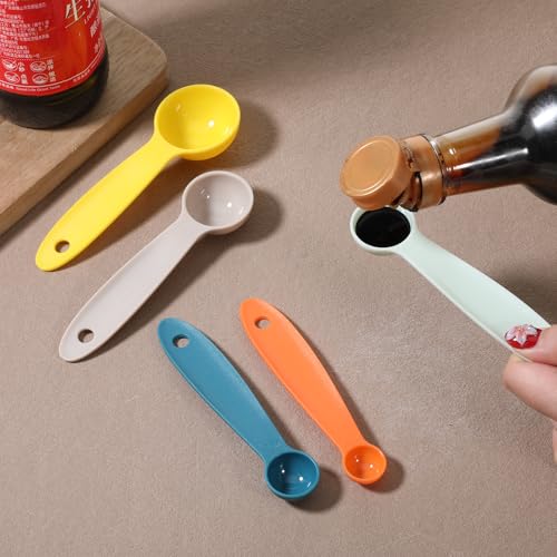 Juego de 11 piezas vasos y cucharas medidoras de plástico miniatura 5