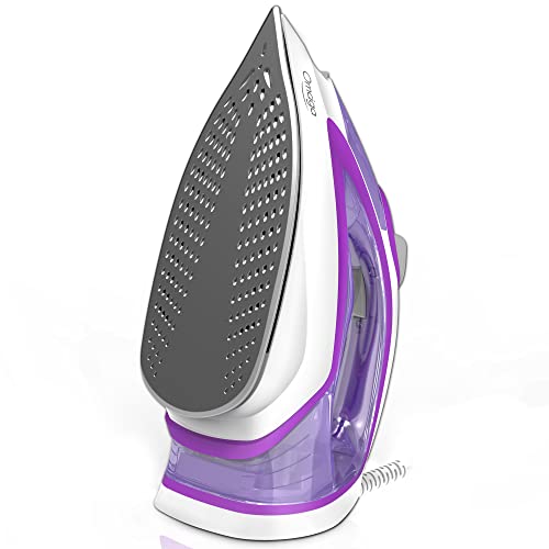 OMAIGA Steam Iron, Iron for Clothes with Non-Stick Soleplate, Steam Iron for Clothes, Anti-drip Iron with Auto-Off, 1850W Steam Iron with Control System, 13.5oz Water Tank