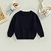 YINGISFITM Toddler Baby Girl Boy Chunky Knit Sweater Long Sleeve Oversized Crewneck Sweatshirt Fall Winter Clothes for Kids (Dark Blue, 3-6 Months)