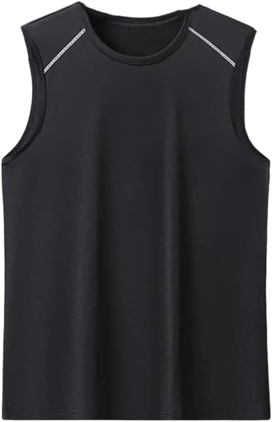 Men Tank Tops Ice Silk Sleeveless Breathable Quick Dry Casual Sport Vest