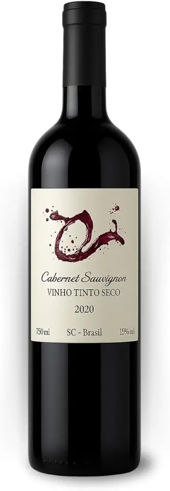 Vinho Tinto Seco Fino Cabernet Sauvignon Encorpado com Taninos Elegantes e Aroma de Frutas Vermelhas Harmonização com Carnes, Churrasco e Queijos