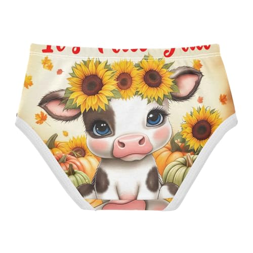 Print Toddler Underwear Custom 2t Cotton Panties Little Girl Cute Cow Sunflowers Autumn Undies Kids Briefs2