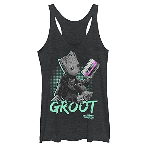 Camiseta Marvel de tres mezcla espalda cruzada neon bebe negro XXL