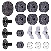 Akfldms 18PCS Cymbal Replacement Accessories Drum Parts with Cymbal Stand Felts Drum Cymbal Felt Pads Include Wing Nuts Washers #4