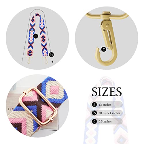 Image of TANOSII Wide Purse Strap Adjustable Replacement Shoulder Crossbody Strap Handbag Strap