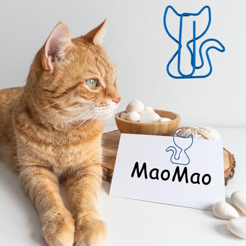 luckaide Büroklammern, 50 Stück Katze Büroklammern Motiv Bunt Groß Büroklammer Büroklammern Metall Klammern Paper Clips Katze Papierklammern Kreative Lesezeichen Für Büro Zuhause Lehrer Studenten