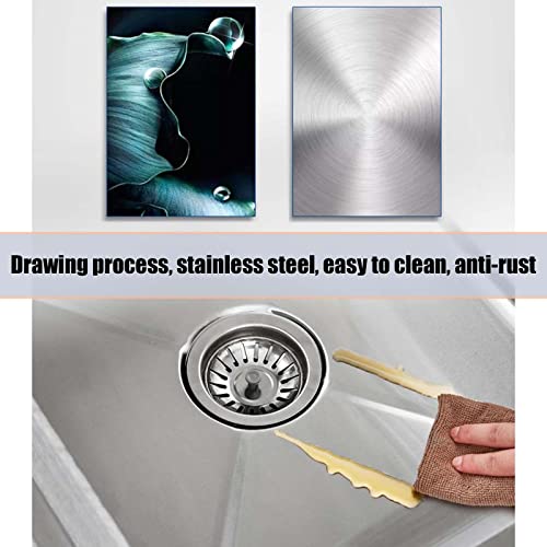 Single Bowl Standing Bathroom Sink, 304 Stainless Steel Kitchen Sink, For Indoor Outdoor Restaurant Bar Single Bowl Square Basin Sinks With Backsplash Drainboard Faucet #TOP2