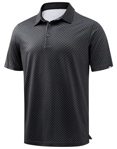 Image of Men's Golf Polo Shirts Dry Fit Performance Moisture Wicking Casual Print Golf Shirts for Men Breathable