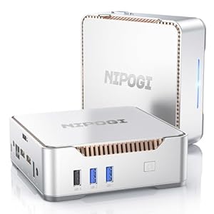 NiPoGi GK3PLUS Mini PC Windows 11, Întel Alder Lake-N95 Mini Ordenador,16GB DDR4+512GB M.2 SSD, 4K@60Hz Triple Display con 2xHDMI+VGA/WiFi 5/BT4.2,Micro PC para Educación Escolar/Negocio