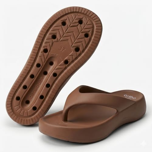 Image of ORTHO JOY Orthopedic Slippers for Women | Soft Cushioned EVA Flip Flops with Arch & Heel Support | Lightweight Anti-Slip Comfort Footwear for Daily Wear, Indoor & Outdoor