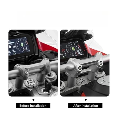Support de guidon Multistrada V4 en aluminium usiné de haute précision