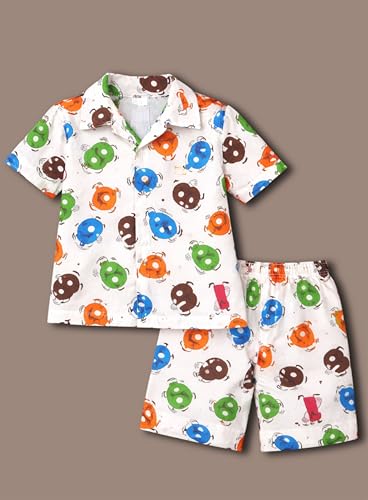 Image of 3BROS Baby Boys & Baby Girls Pure Cotton Clothing Set Casual Half Sleeves Shirt with Shorts Set For Boys & Girls