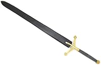 Vista 7 de Medieval Warrior Fantasy Claymore - Espada real con funda de cuero negro